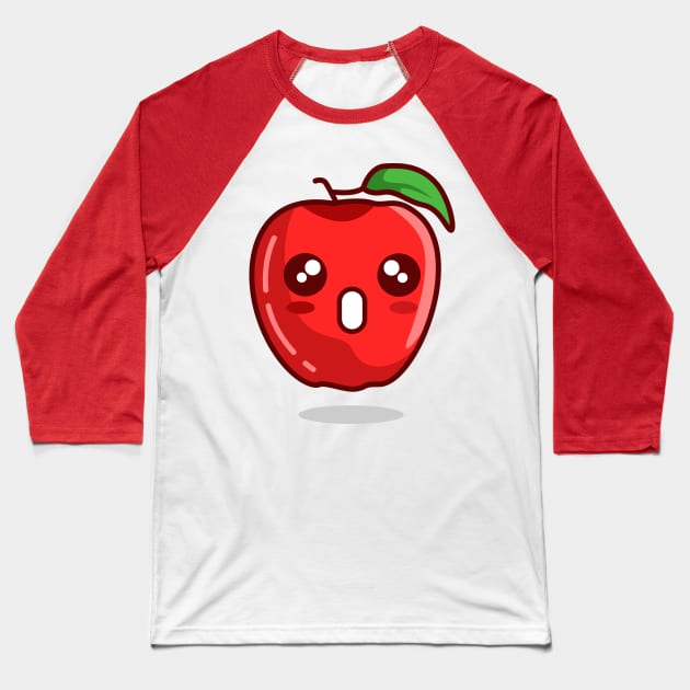 wow apple react Baseball T-Shirt by Rizkydwi